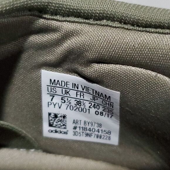 Adidas Tubular Shadow Green Glitter Size 7 - Picture 8 of 12